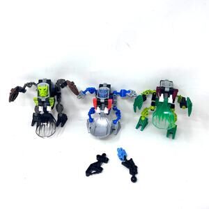 Lego Bionicle Lot of 3 Incomplete Mata Nui Bohrok Kal Nuhvok Lehvak - as is